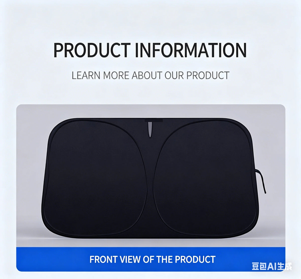 Umbrella Car Sunshade Retractable Windshield Parasol detail view