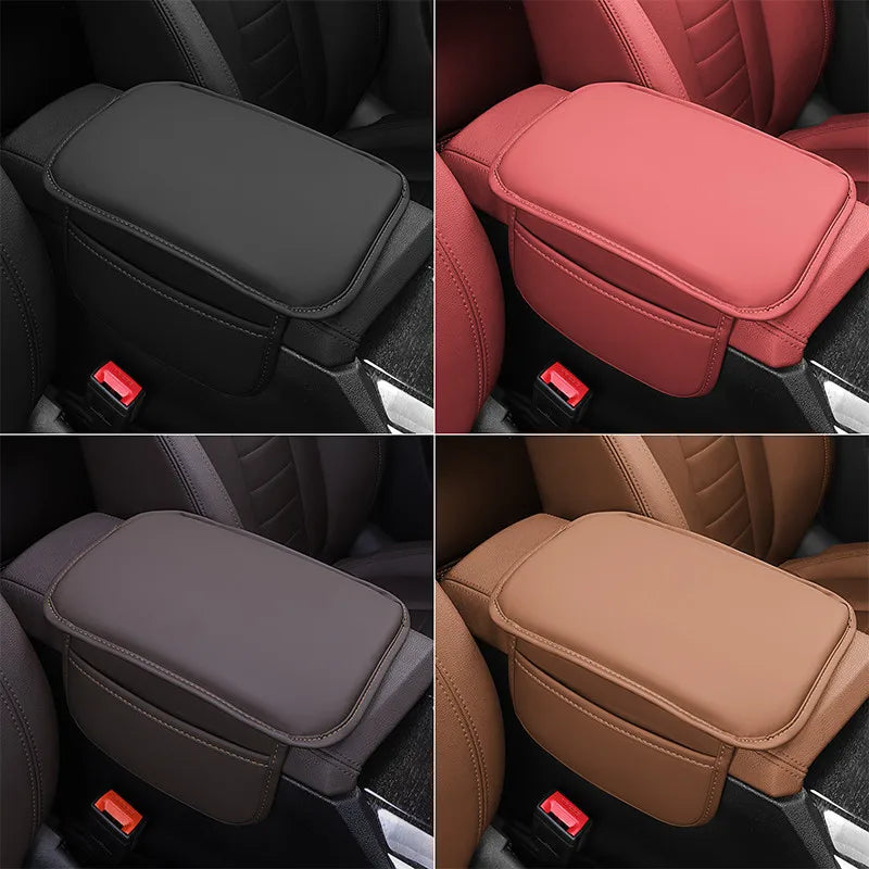 Car Arm Rest Box Expander Cushion Thicken Luxury Center Console Storage Bag Protect Cover Memory Foam Armrest Pad Accessories