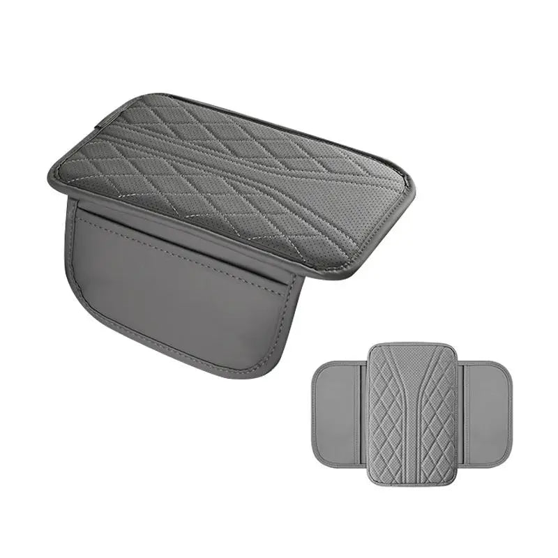 New Car Armrest Pad With Storage Bag PU Leather Car Elbow Pad Car Center Console Armrest Box Cushion Auto Armrests Storage Pad