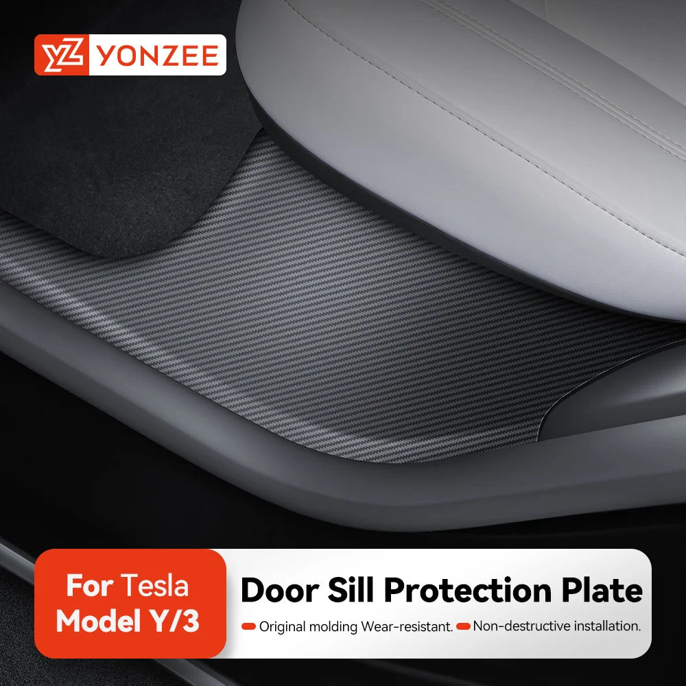 YZ for Tesla Model 3/Y Highland Juniper 2021-2025 Rear Door Sill Protection Strip