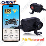 2K HD WiFi Motorcycle DVR | Waterproof IP66 Dash Cam with 170° Wide Angle and Loop Recording