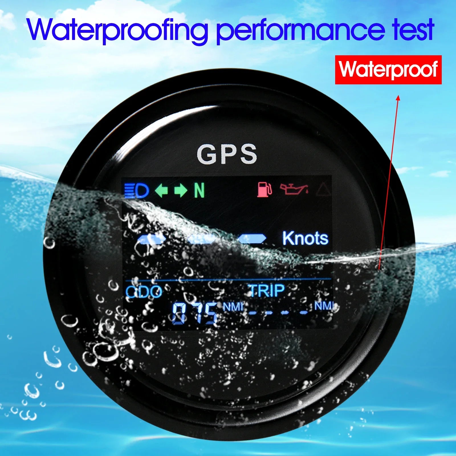 Digital Mini 52mm GPS Speedometer Gauge | GPS Antenna Speed Sensor for Motorcycle Boa lifestyle view