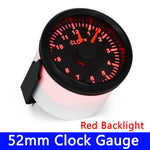 52mm Waterproof Clock Gauge 0-12 Hours | Red Blue White Backlight Hourmeter for Car additional angle