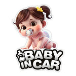 Cute Baby Pacifier in Car Warning Sticker | Baby Safety Car Window Decal lifestyle view