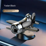 Solar Powered Rotating Airplane Car Dashboard Ornament 360° Auto Spin Decor Airplane alternate view
