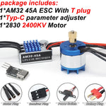 2322 2600KV 2830 2400KV Brushless Motor AM32 45A for 1/12 RC Crawler Car Off Road Car MN82 MN168 MN78 MN86 MN128 Power Kit
