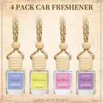4 Pack Hanging Car Air Freshener & Diffuser | 120-Day Long-Lasting Fragrance Variety close-up view
