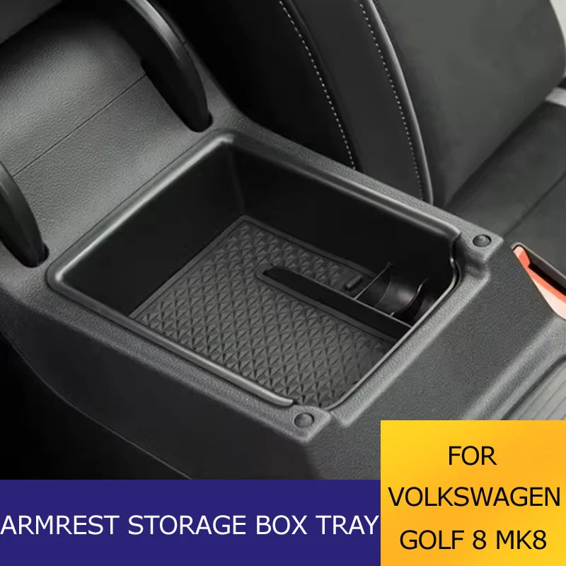 Car Central Console Armrest Box Storage Tray Holder Case for Volkswagen VW Golf 8 MK8 Golf8 2019-202