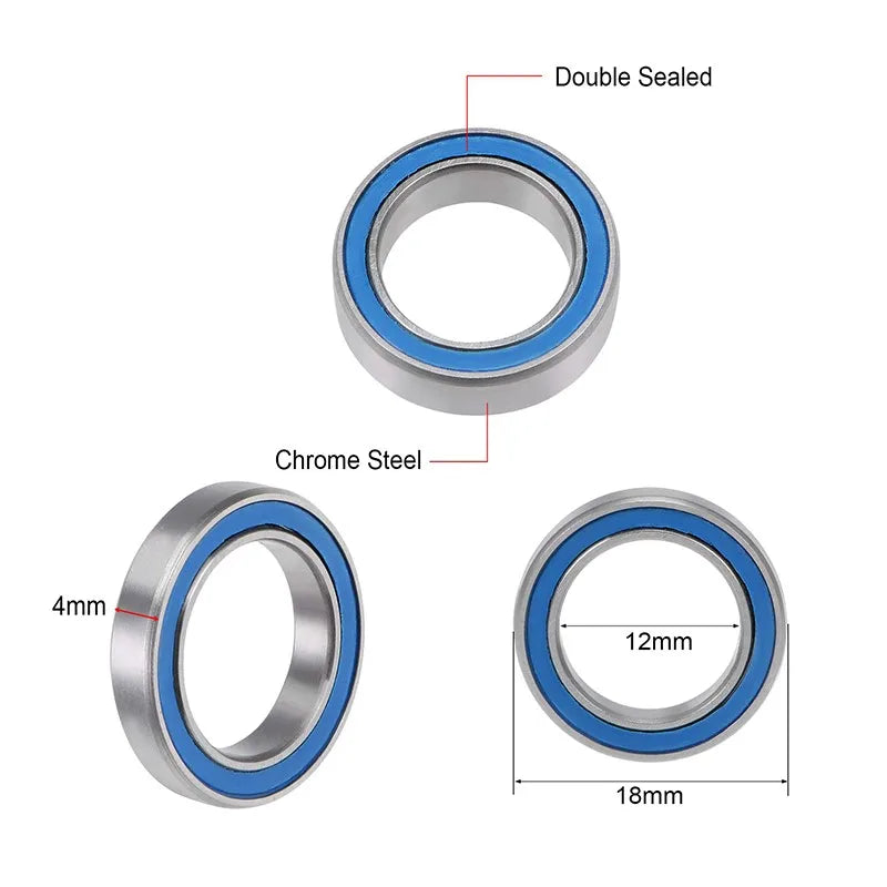 6701-2RS Sealed Deep Groove Ball Bearings 12x18x4 mm alternate view