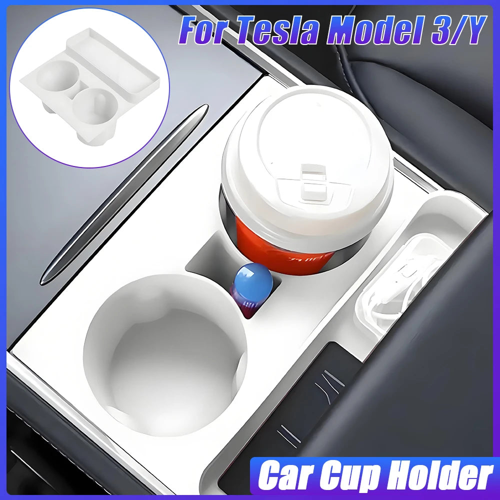 For Tesla Model 3 2019-2022 & Model Y 2021-2024 Center Console Cup Holder Limiter | Shockproof Inter