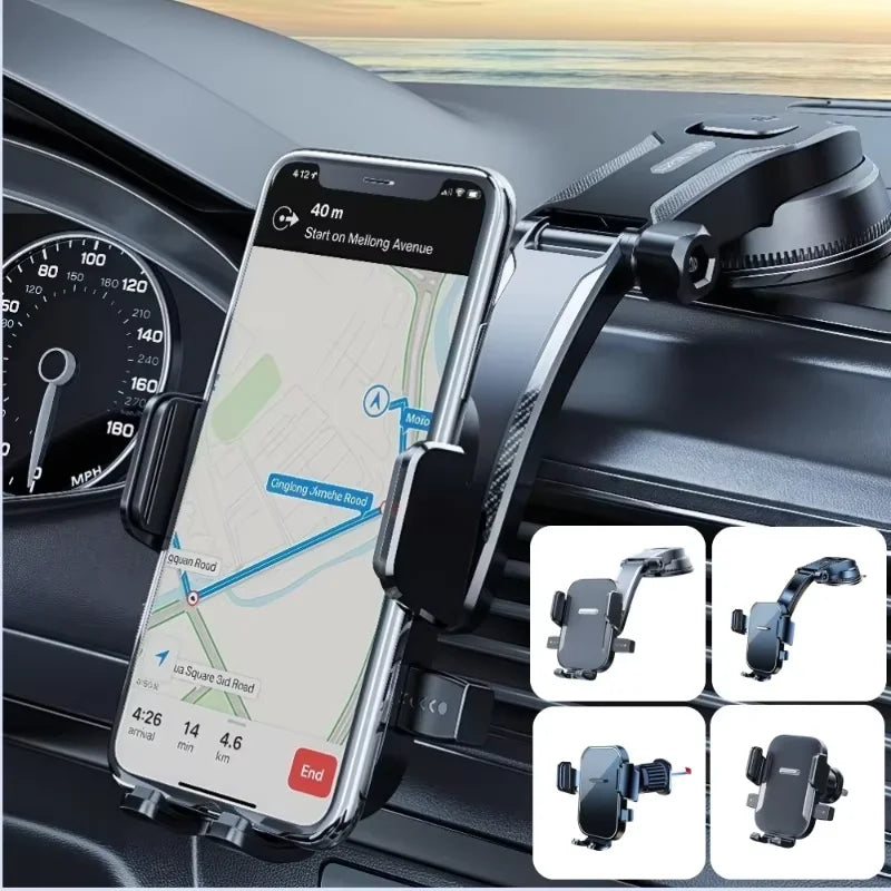Car Phone Holder Windshield Dashboard 360° Rotation GPS Navigation Extension Rod