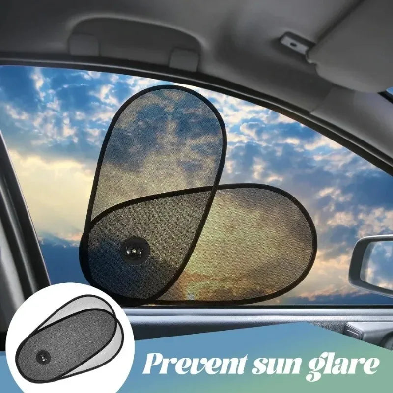 2-Piece or 4-Piece Car Window Sun Shade Set | Adjustable Rotatable Side Window Sun Visor for Windshi