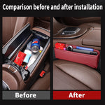 PU Leather Car Seat Gap Organizer Box – Multifunctional Driver Seat Storage with Char alternate view