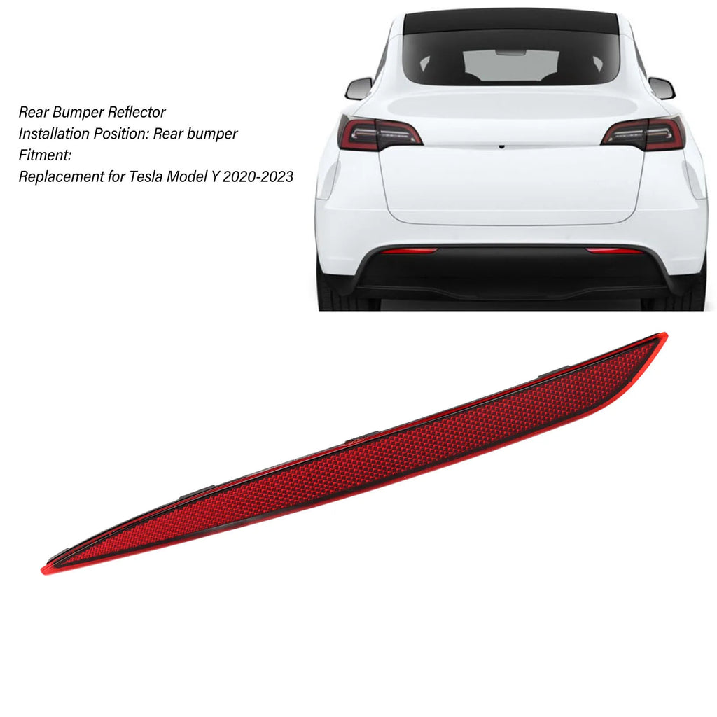 Rear Bumper Reflector Red Lens Car Tail Reflector Light Replacement for Tesla Model Y 2020 to 2023