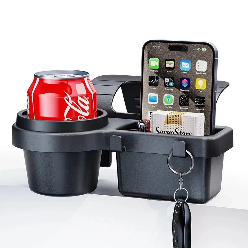 Car Cup Holder Phone Mount Tray Side Door Window Storage Barrel Pocket Hanging Rack Auto Interior Accessories
