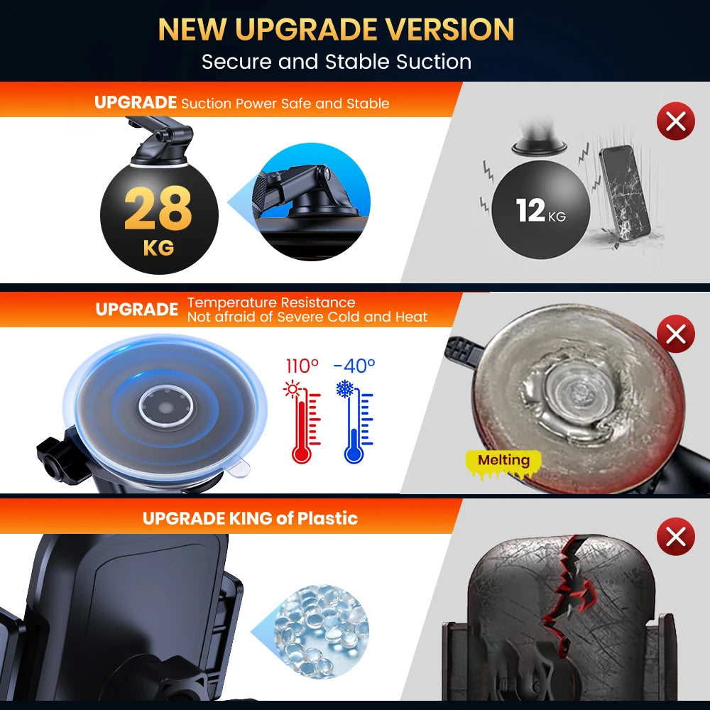 Car Phone Holder Air Vent Suction Cup Mount for iPhone Samsung Xiaomi lifestyle view