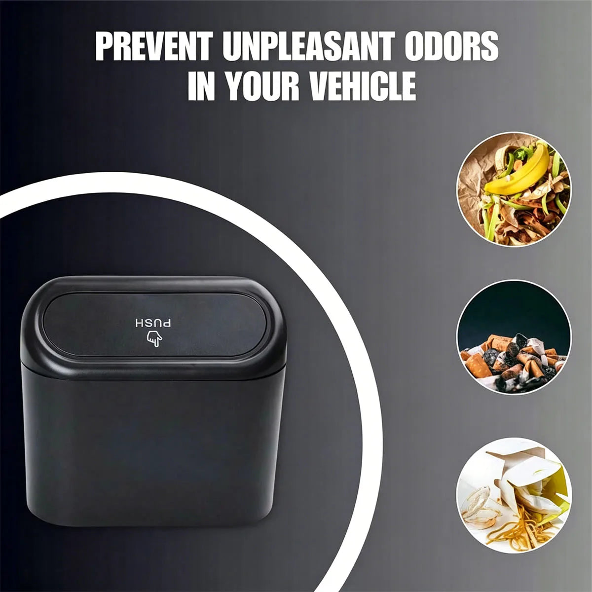 Car Trash Can, Mini Leakproof Trash Can for Car Desk, Thickened Garbage Bags Included lifestyle view