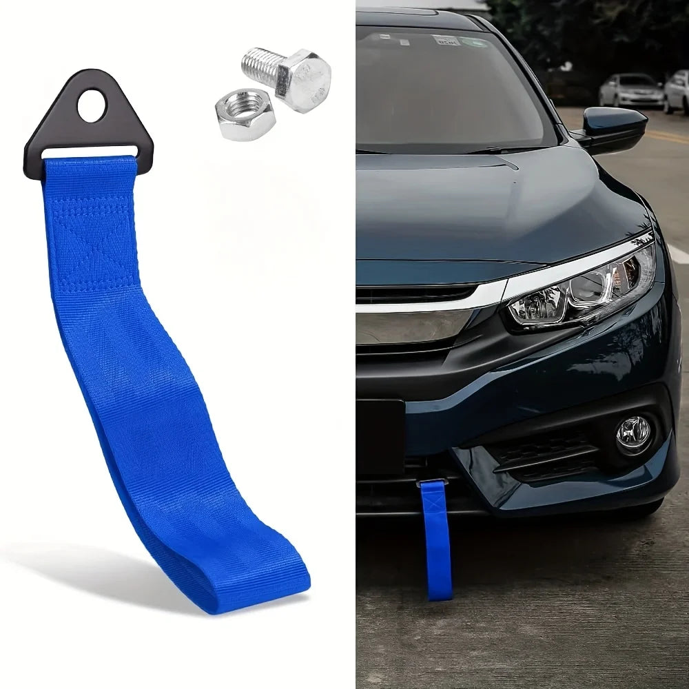 26cm Nylon Tow Strap | High-Strength Car Racing Tow Rope for Towing and Recovery