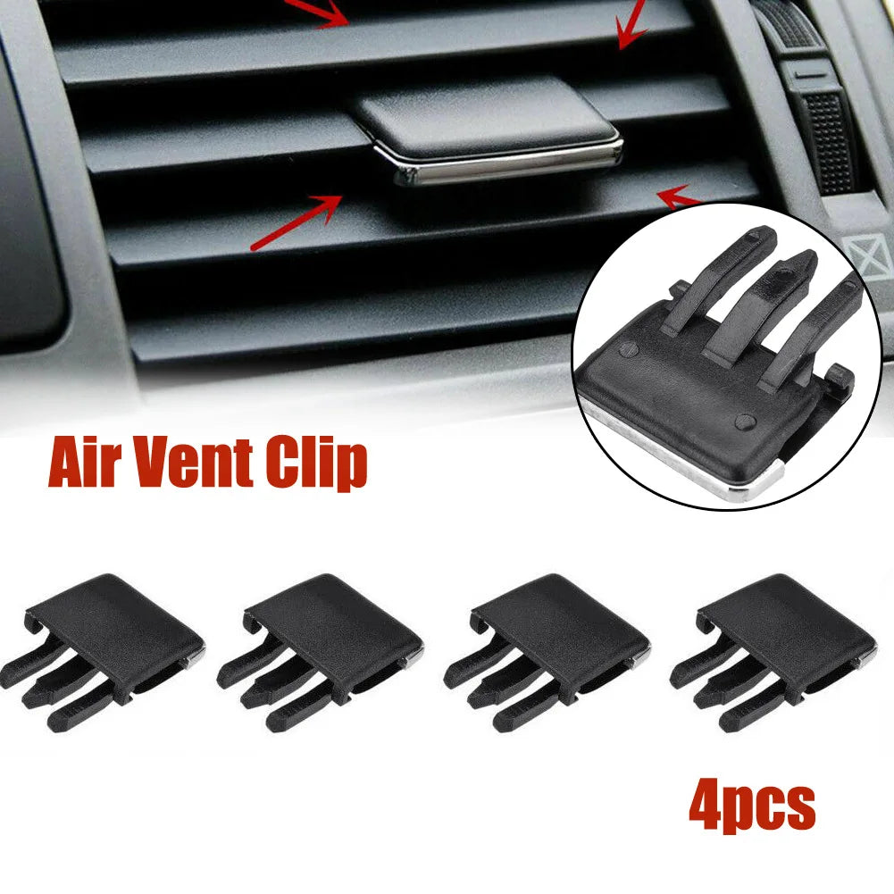 4Pcs Front Air Conditioning Vent Outlet Tab Clip Kit For Toyota Vent Louvre Blade Adjust Slice Clamp Car Accessories