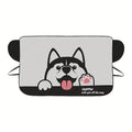 Universal Cartoon Front Car Snow Frost Cover | Windshield Frost Protection & Sunshade alternate view