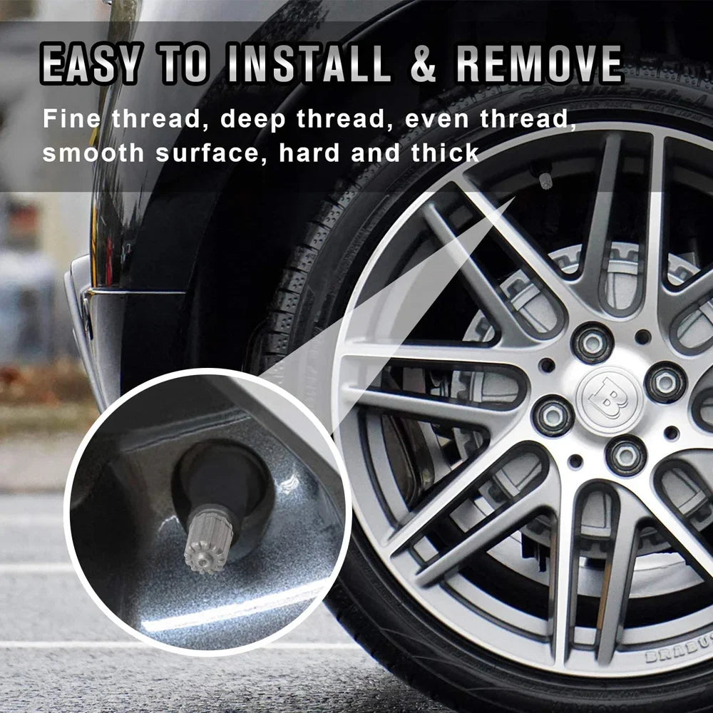 Tire Valve Stem Caps with O Rubber Ring | Universal Tyre Stem Covers for Cars SUVs Bikes detail view