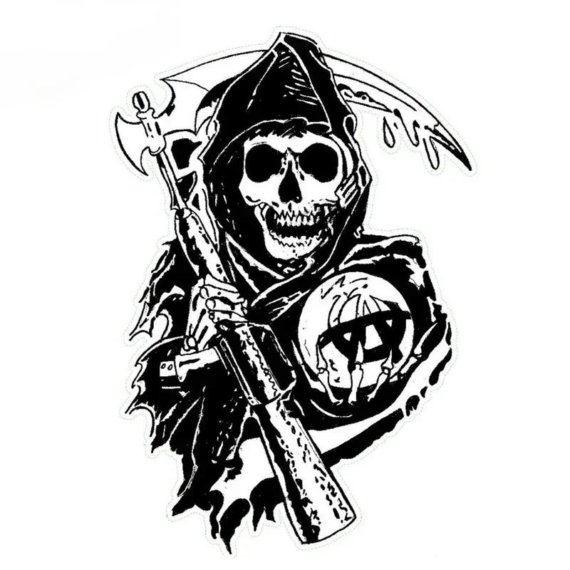 Car Sticker Sons of Anarchy Anime Decal Decor Motorcycle Off-road Waterproof Laptop Trunk Guitar PVC Decal