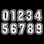 Car Sticker No Background Figures 0 1 2 3 4 5 6 7 8 9 Racing Number Helmet Racing Vinyl Decals Motorcycle Accessories Sticker
