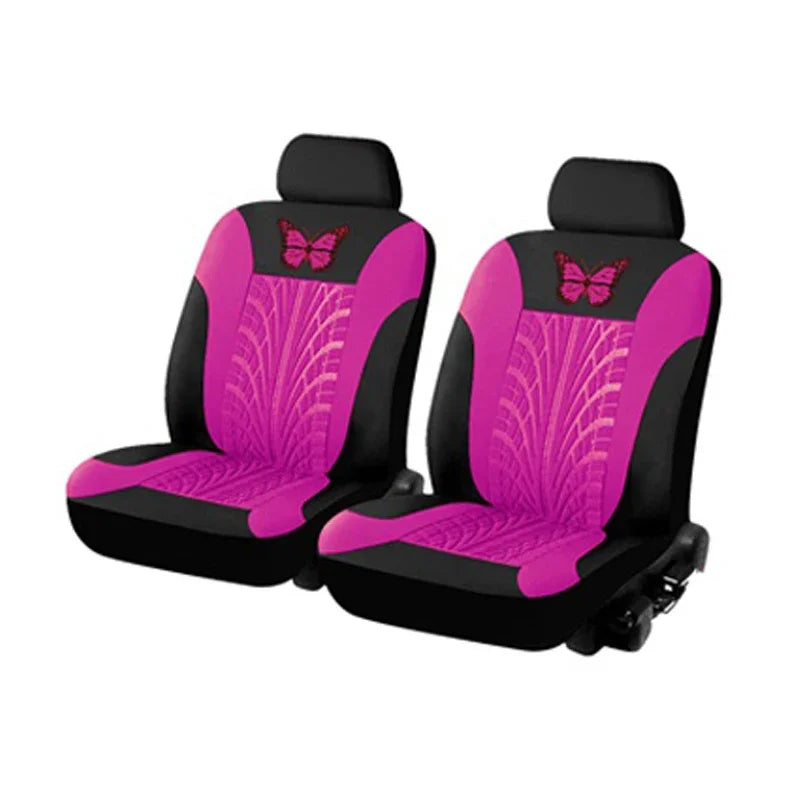 Car Seat Cover Full Set, Universal Butterfly Pattern Embroidery Auto Seat Set lifestyle view