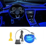 5M Car Interior Led Strip Light Neon EL Wiring Decorative Lamp For Auto DIY Flexible Ambient Light U
