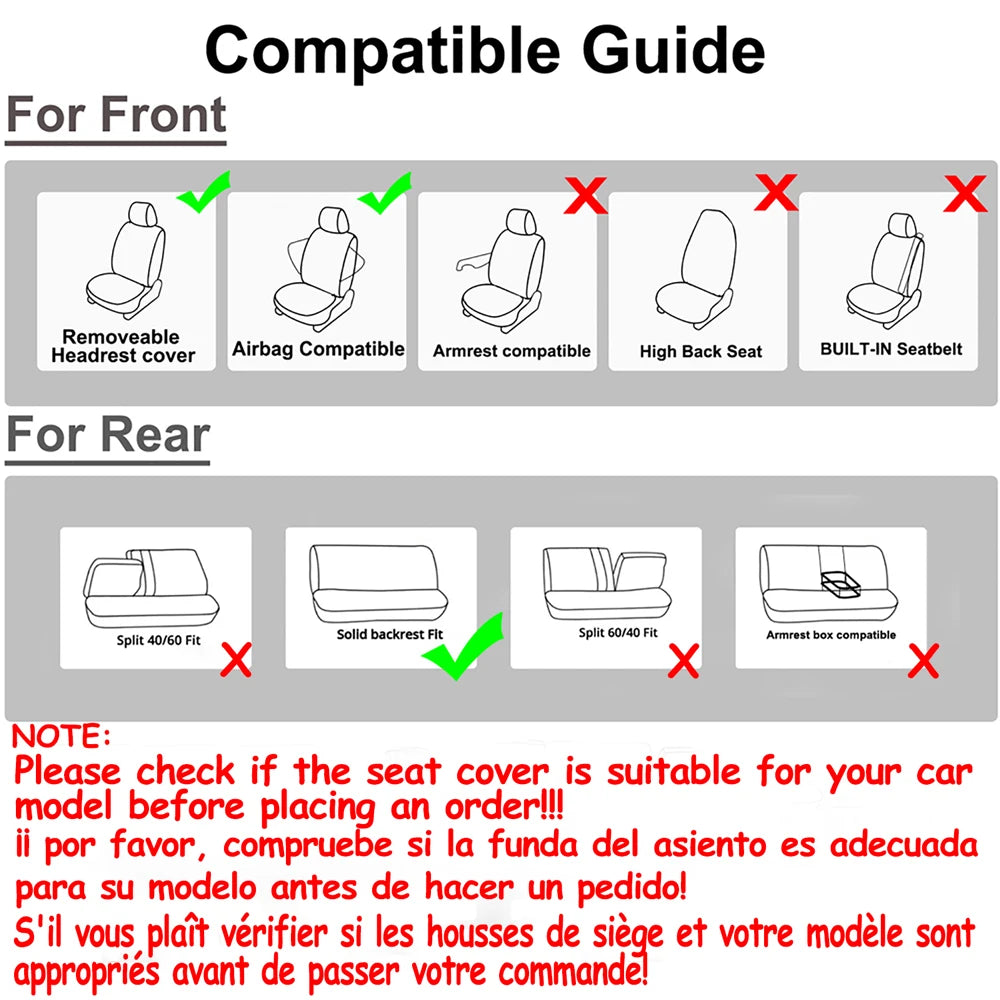 AUTO PLUS Car Seat Covers Universal Size Fit For Most Car Suv Truck Van Car Accesso additional angle