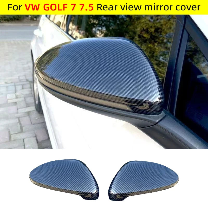 For Volkswagen VW Golf 7 MK7 7.5 GTI R GTE GTD 2013-2020 Rearview Mirror Cover Side Mirror Caps carbon fiber Car Accessories