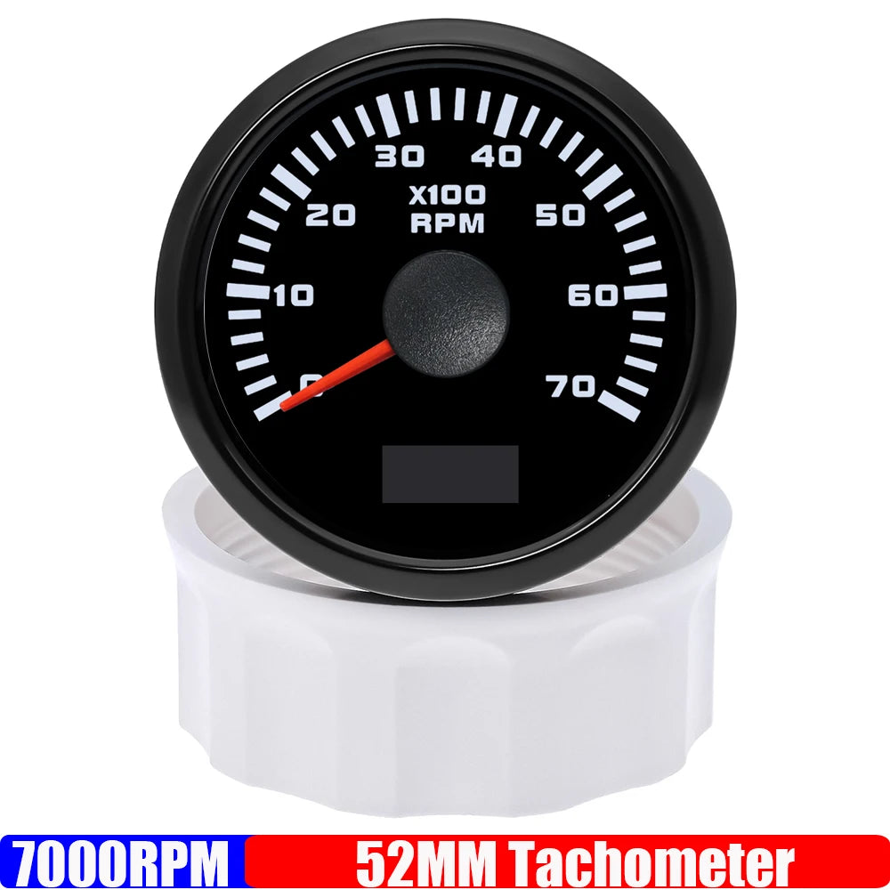 2" 52mm Tachometer Gauge | Red Backlight RPM Meter for Car Boat Marine 12V 24V lifestyle view