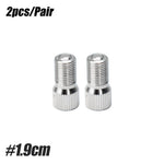 Metal Valve Stem Extenders | Chrome Plated Brass Tire Valve Caps for Cars Trucks Vans close-up view