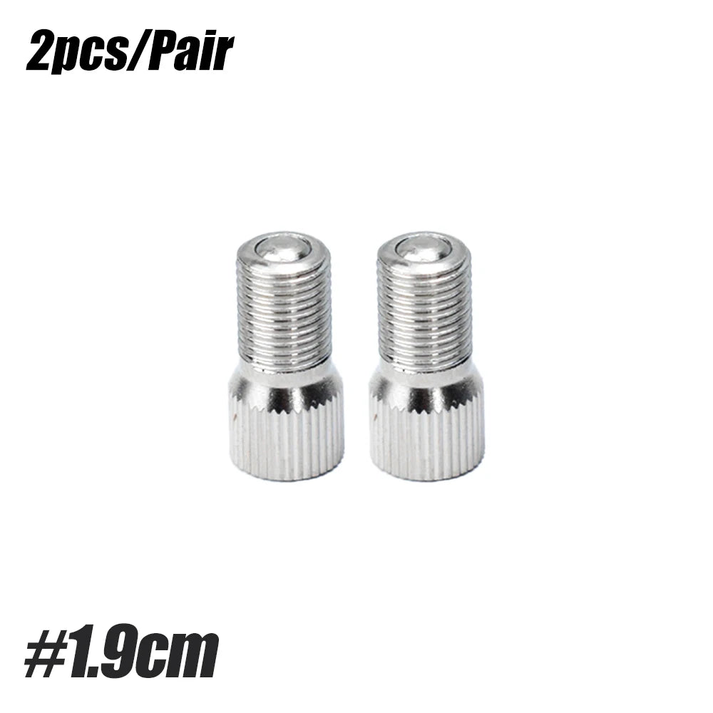 Metal Valve Stem Extenders | Chrome Plated Brass Tire Valve Caps for Cars Trucks Vans close-up view