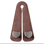 Heart Shape Metal Car Headrest Hooks 2 in 1 Leather Hanger additional angle