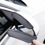 2Pcs Carbon Fibre Universal Car Rear View Mirror Rain Cover Sun Visor Eyebrow Side View Mirror Rain Guard Auto Protection