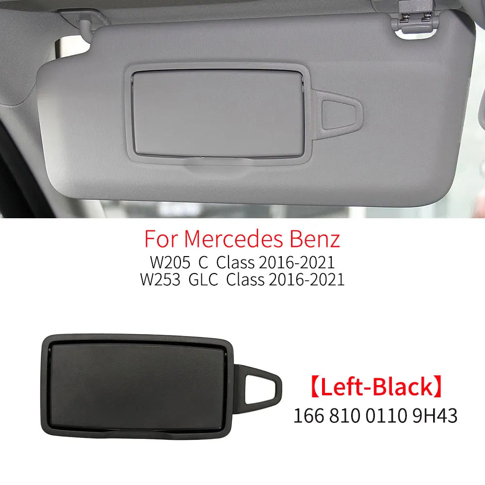 Car Interior Front Sun Shade Visor Makeup Cosmetic Mirror Cover For Mercedes Benz C GLC Class W205  W253 C180 C200 GLC260 GLC300
