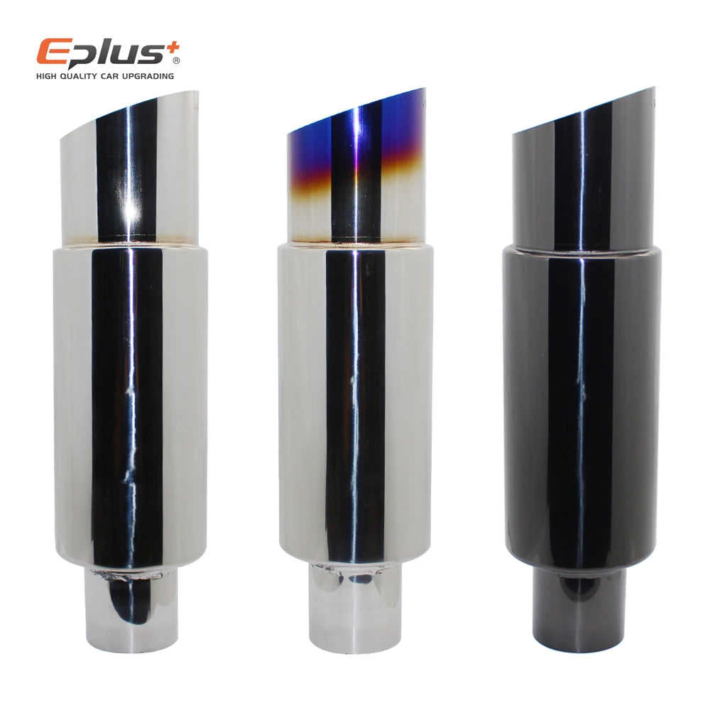 EPLUS Car and Motorcycle Exhaust Pipe Muffler Tail Pipe | Universal Stainless Steel additional angle
