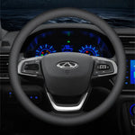 Ultra-Thin Faux Leather Steering Wheel Cover 37-38cm detail view