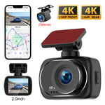 4K UHD Dash Cam | Dual Lens, GPS, WiFi, Night Vision & 4K Rear View Camera