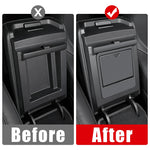 Tesla Model Y 2021-2024 Center Console Armrest Organizer | Hidden Storage Box detail view