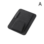 Sun Visor Organizer Multi-Pocket PU Leather Sunglasses Holder