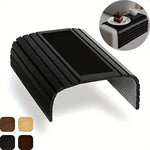 Couch Cup Holder Bamboo Wood Sofa Armrest Tray Foldable Sofa Cup Holder Anti-Slip C additional angle
