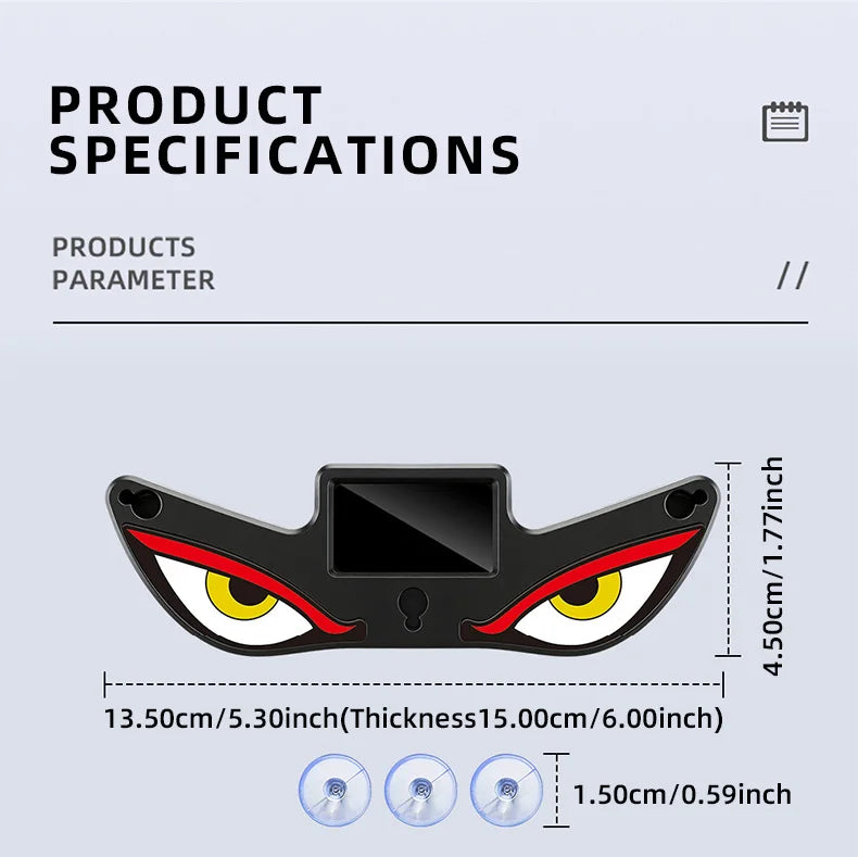 Solar Powered Car Neon Light Wireless Cool DEMON EYE Led Ambient Light Suction Cup US lifestyle view