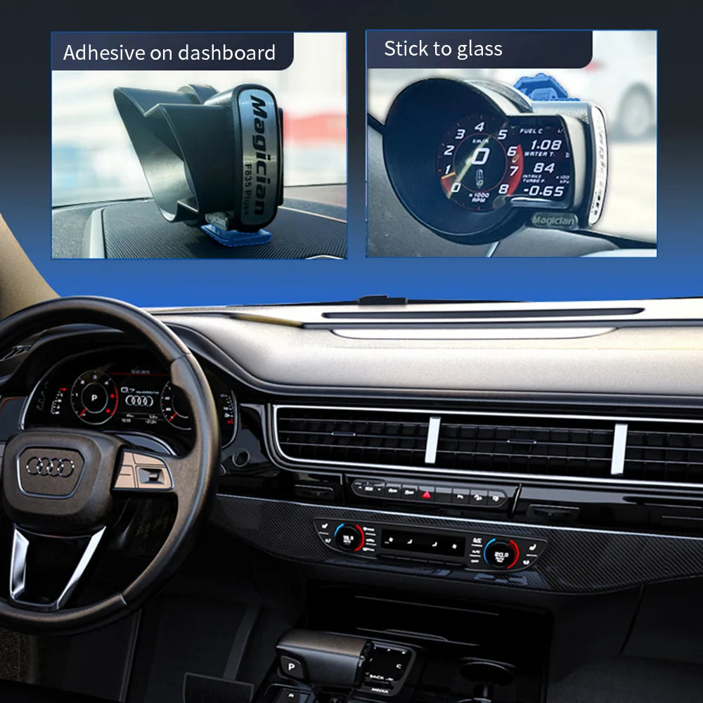 Profession Magician OBD2 F835 Head Up Display | Car Digital Boost Gauge Voltage Speed lifestyle view