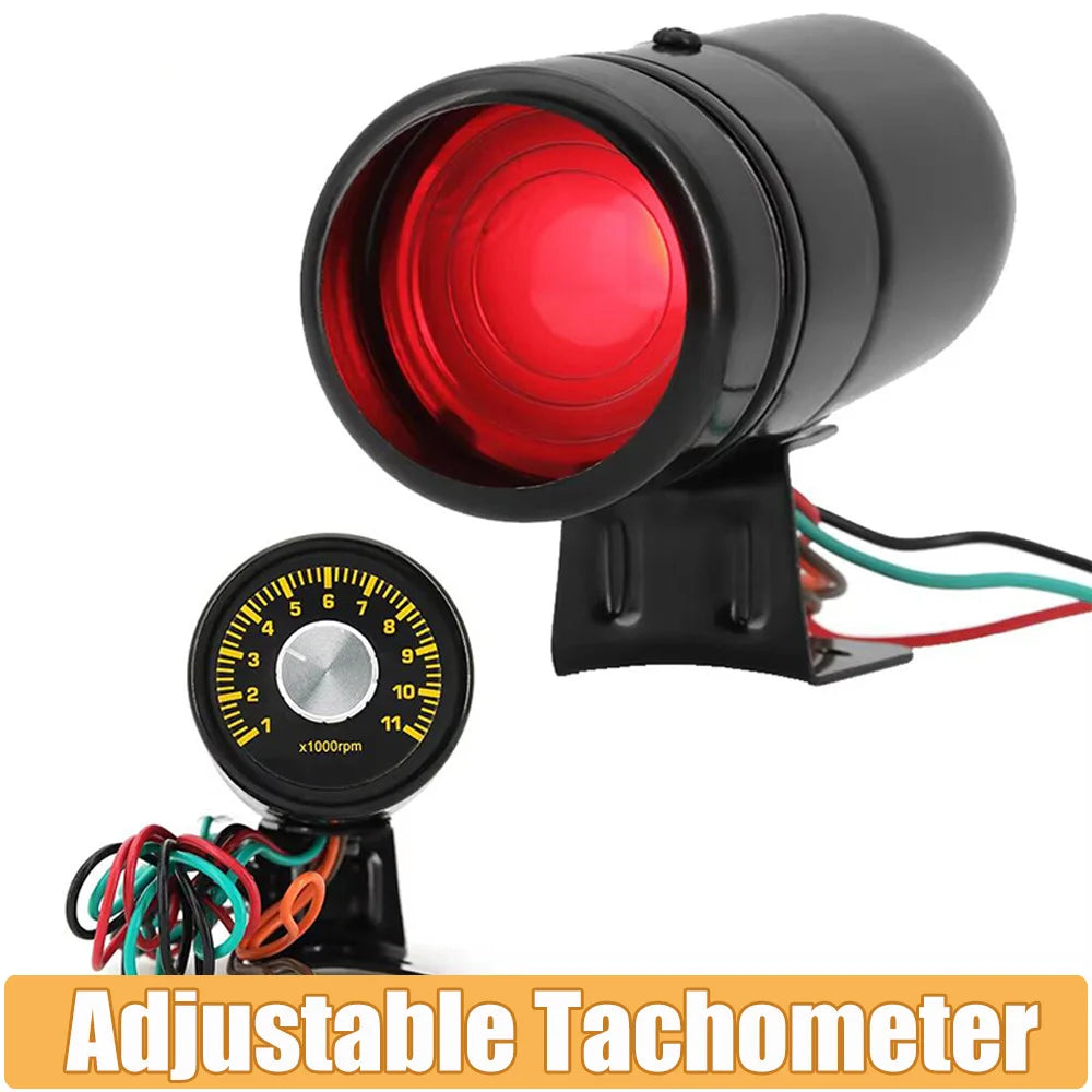 Red LED Adjustable Tachometer RPM Shift Light | Universal Pro Gauge with Adjustable Shift Light 1000