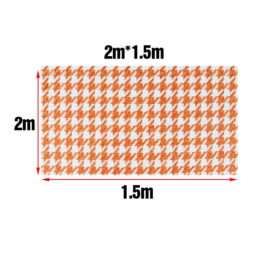1pcs Houndstooth High Quality Cotton Linen Seats Fabric Car Seat Cover Headliner Door alternate view