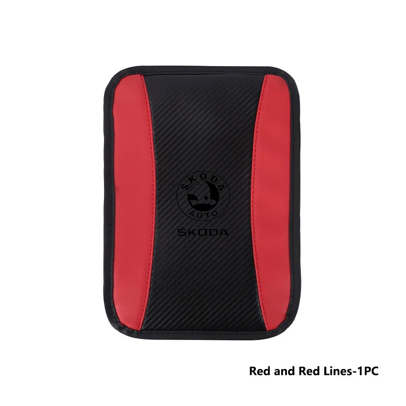 For Skoda Car Armrest Mat Center Console Arm Rest Protection Cushion Kamiq Karoq Octavia 2 3 Rapid Scala Kami Fabia VII VRS