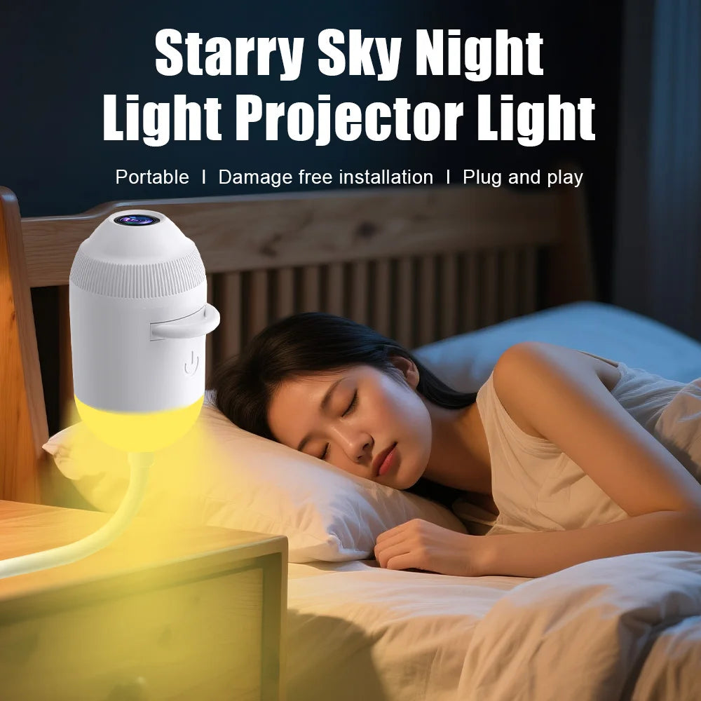 Explosive USB Starry Sky Projection Light for Car Interior, Home, Bedroom, Nightlight, close-up view