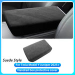 Car Center Console Armrest Pad For Tesla Model Y Juniper 2025+ ABS Hard Shell Cover Auto Central Armrest Box Cover Accessories